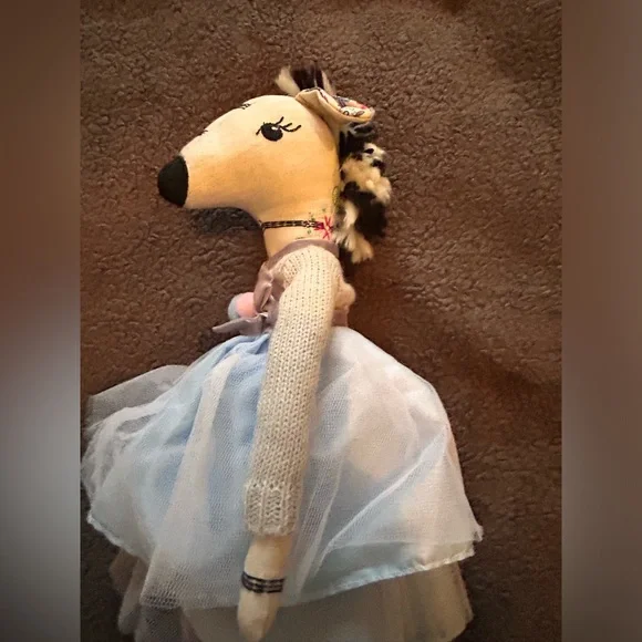 Pottery Barn Kids “CHEYENNE” Zebra Ballerina Plush Doll - Picture 2 of 6